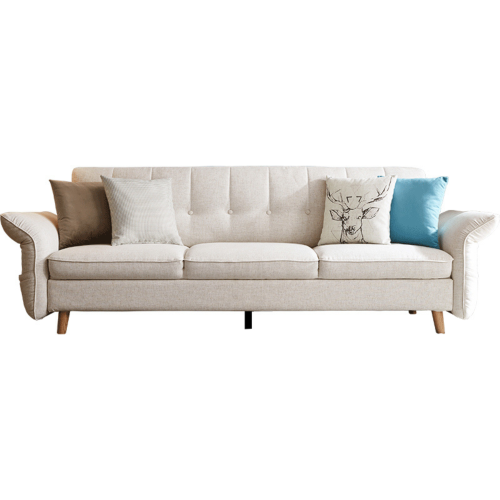 Linspire Monet 3 Seater Sofa Bed, Cream White