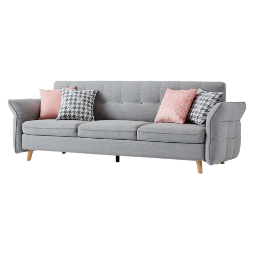 Linspire Monet 3 Seater Sofa Bed with Ottoman, Light Grey