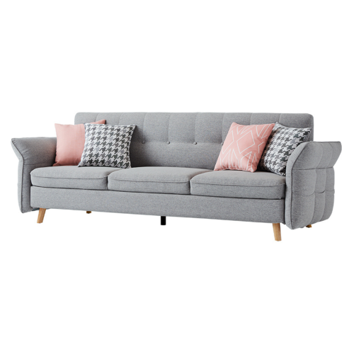 Linspire Monet 3.5-Seater Sofa Bed with Ottoman, Light Grey
