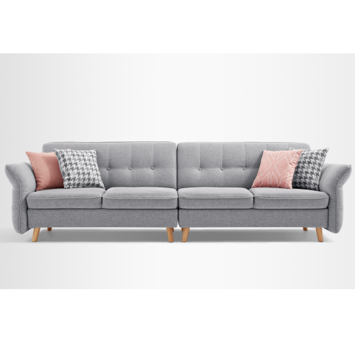 Linspire Monet 4 Seater Sofa, Light Grey