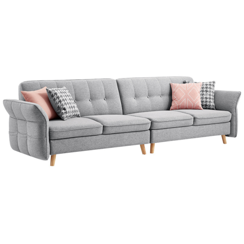 Linspire Monet 4 Seater Sofa, Light Grey