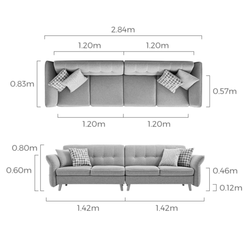 Linspire Monet 4 Seater Sofa, Cream White