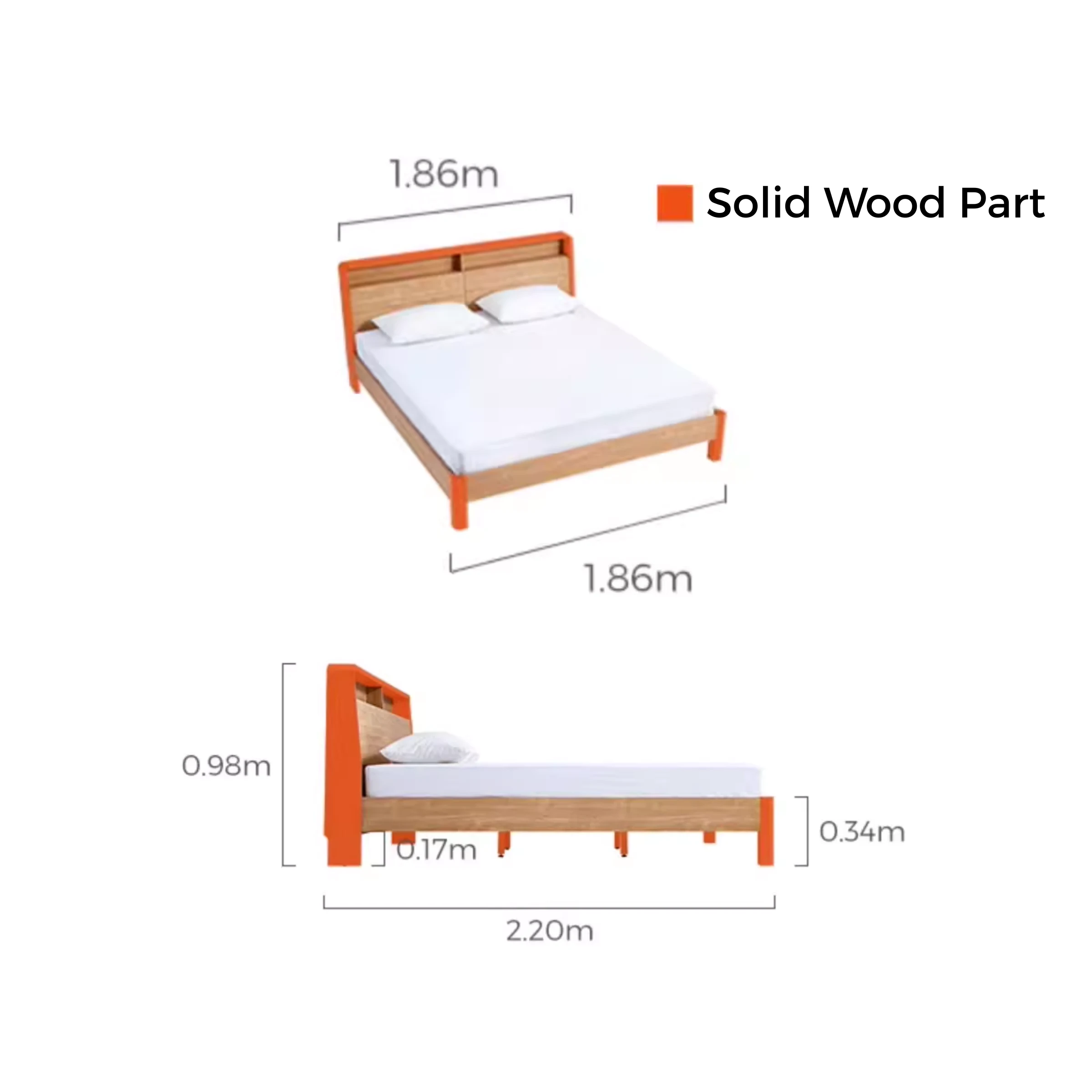 Linspire Aspire Super King Bed Frame with Storage Headboard