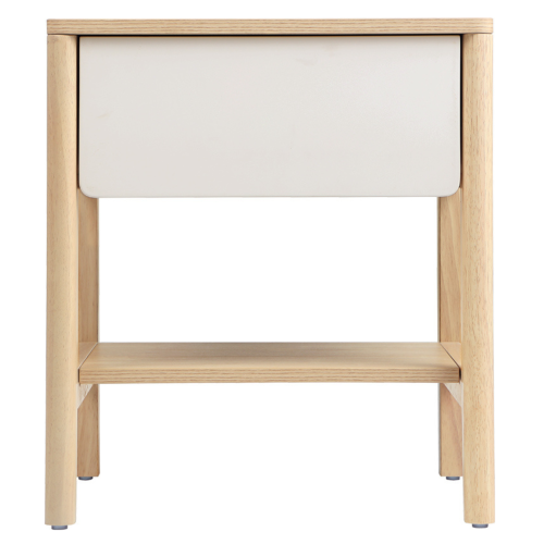 Linspire Evelyn Bedside Table, Natural & White