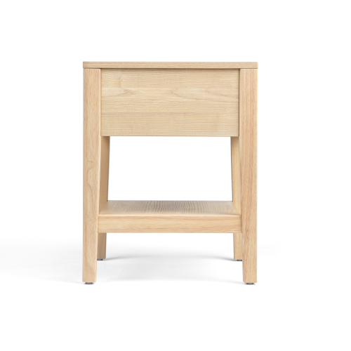 Linspire Evelyn Bedside Table, Natural & White