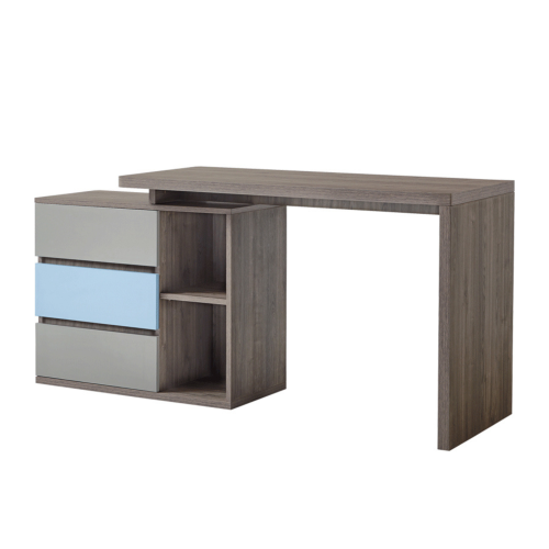 Linspire Slate Study Desk, Grey & Blue