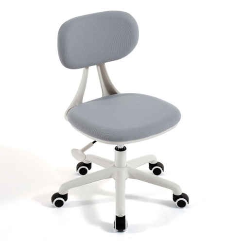 Linspire Slate Dual Study Desks and 2 Chairs Set, Grey & White & Yellow