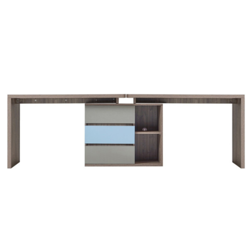 Linspire Slate Dual Study Desk, Grey & Blue