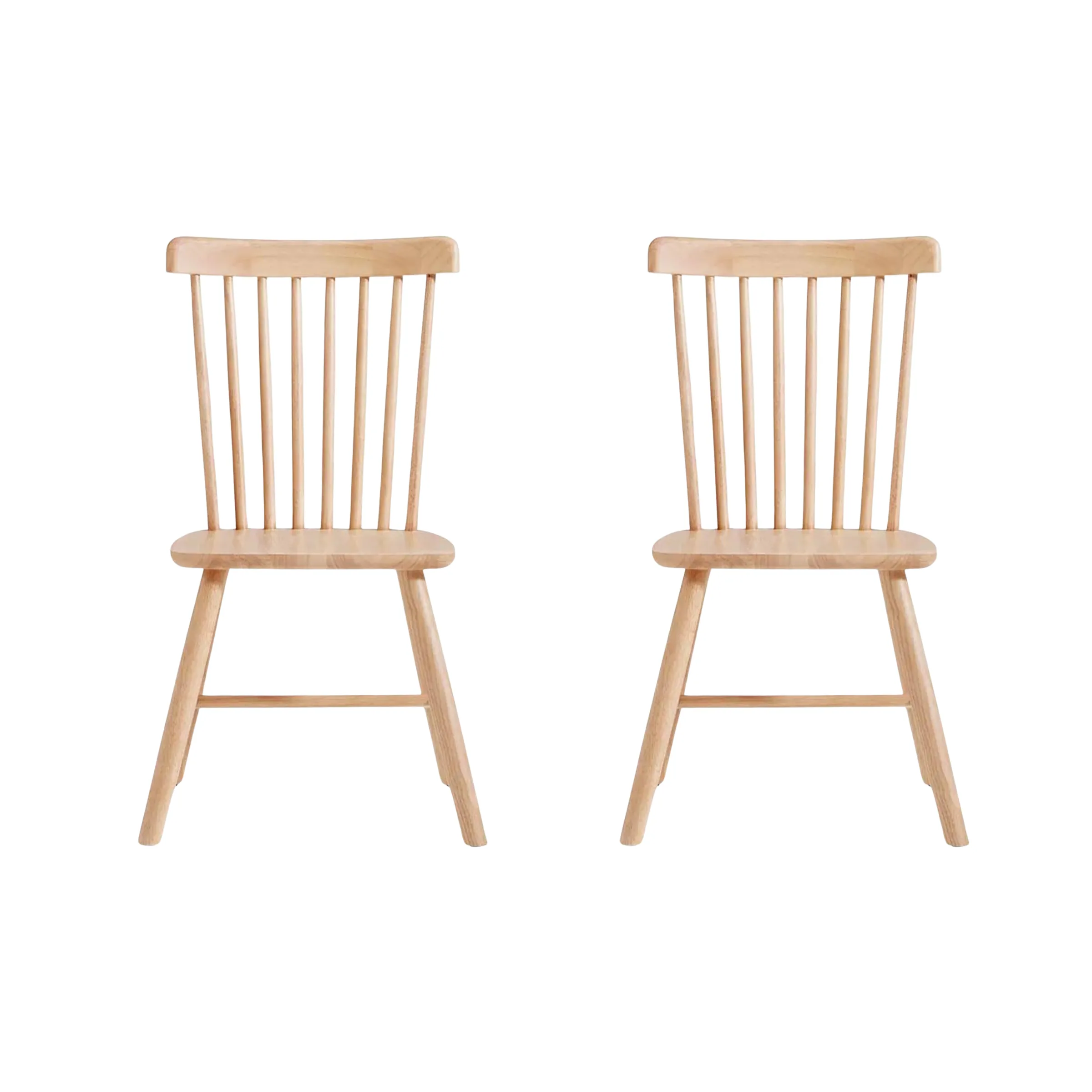 Linspire Ventus Solid Wood Dining Chairs Set of 2, Natural