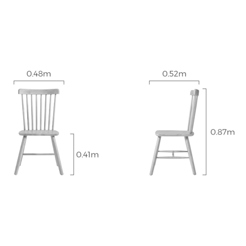 Linspire Ventus Solid Wood Dining Chairs Set of 2, Natural