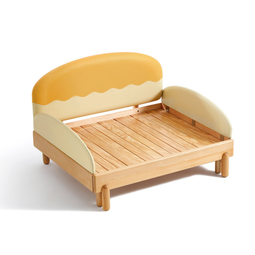 Linspire Sunny Extendable Kids Bed Frame, 150x200cm, Yellow & Natural