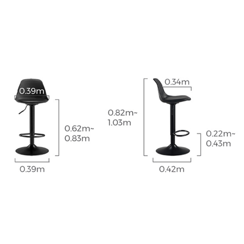 Linspire Perch Height Adjustable Bar Chair, White
