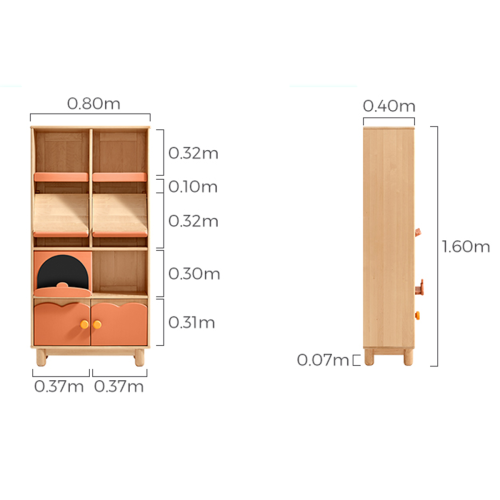 Linspire Harvest Solid Wood Kids Bookcase