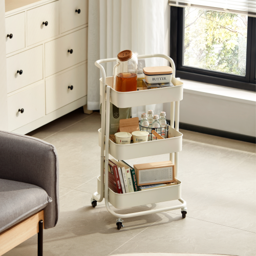 Linspire Strata 3-Tier Trolley, White