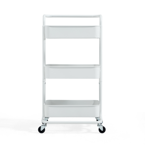 Linspire Strata 3-Tier Trolley, White