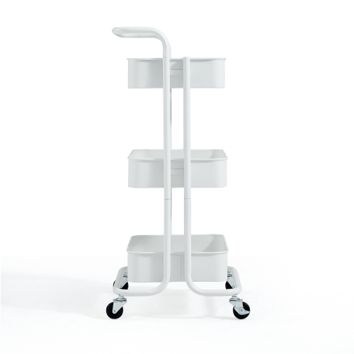 Linspire Strata 3-Tier Trolley, White