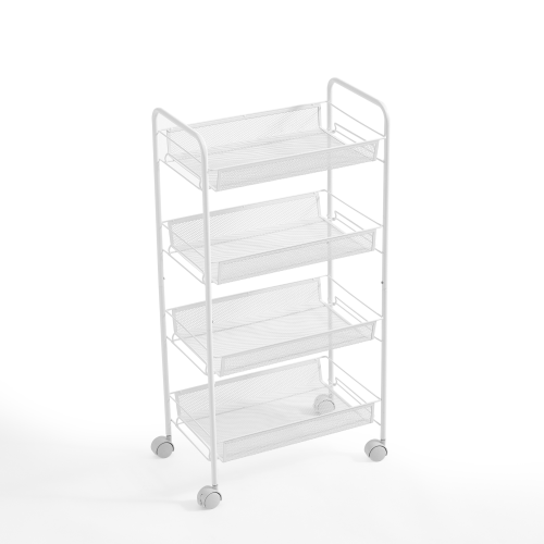 Linspire Tulle 4-Tier Trolley, White