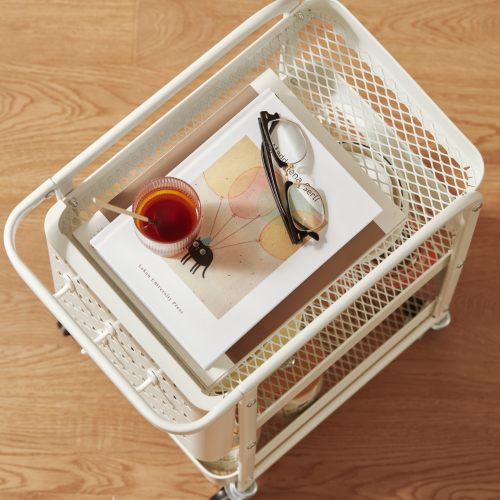 Linspire Strata 3-Tier Trolley with Pegboard & Basket