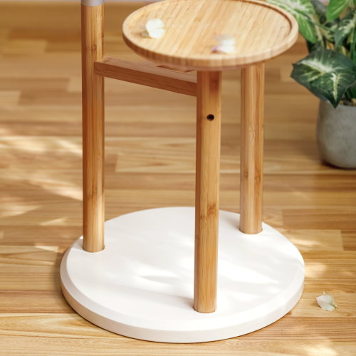 Linspire Grow Plant Stand, Natural & White