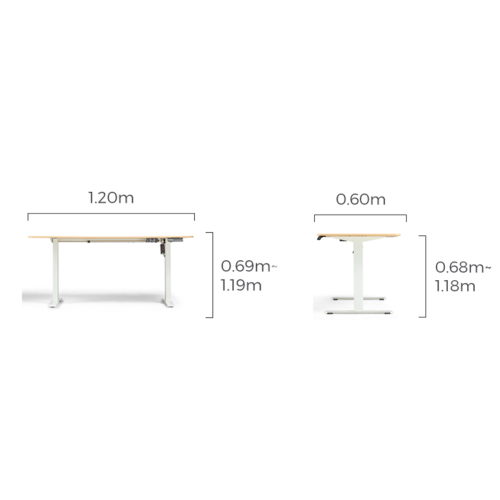 Linspire Ascend Electric Height Adjustable Standing Desk 1.2m, Natural