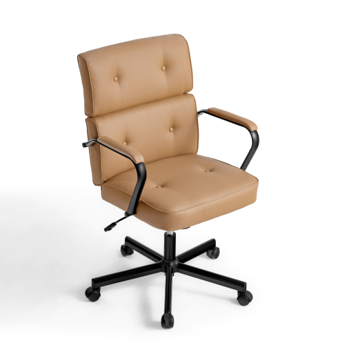 Linspire Noble Office Chair with Armrest, Caramel