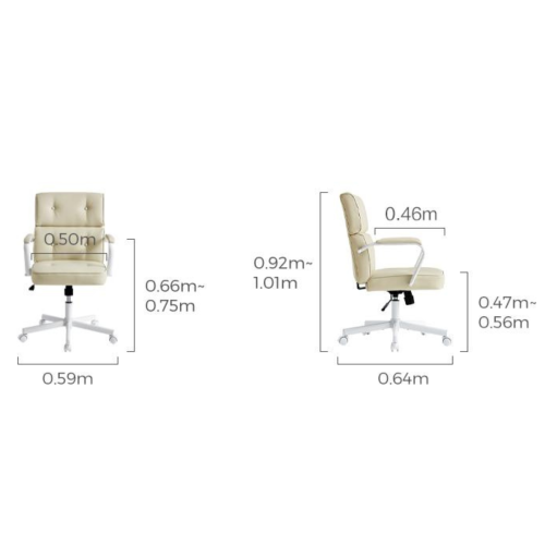 Linspire Noble Office Chair with Armrest, Beige