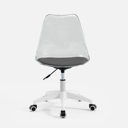 Linspire Wisp Transparent Office Chair, Grey