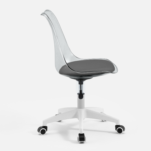 Linspire Wisp Transparent Office Chair, Grey