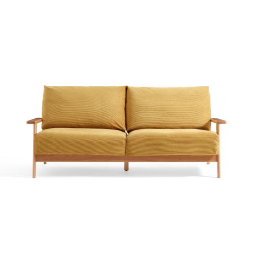 Linspire Drift Corduroy 2.5-Seater Sofa, Dark Yellow