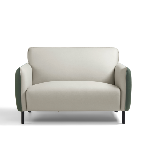 Linspire Gemini 1-Seater Leathaire Sofa, Grey & Moss Green