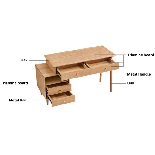 Linspire Reflect Writing Desk with Left Side Drawer