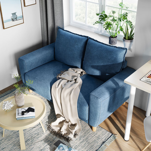 Linspire Essence Loveseat, Blue