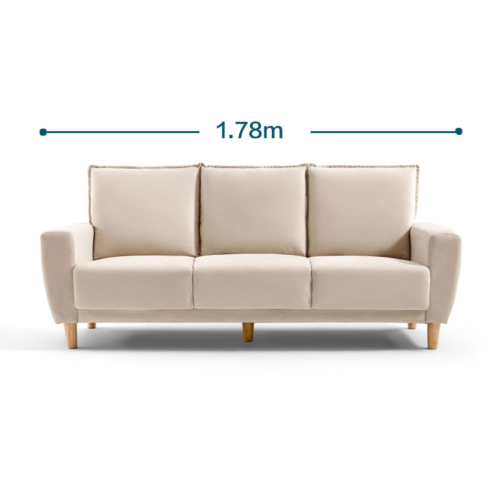 Linspire Essence 3-Seater Sofa, Beige