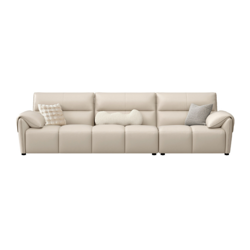 Linspire Plume Leather 4.5-Seater Sofa, Sand