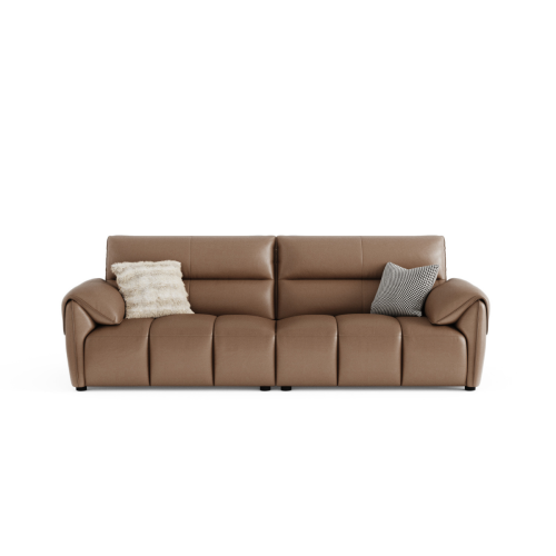 Linspire Plume Leather 3.5-Seater Sofa, Caramel