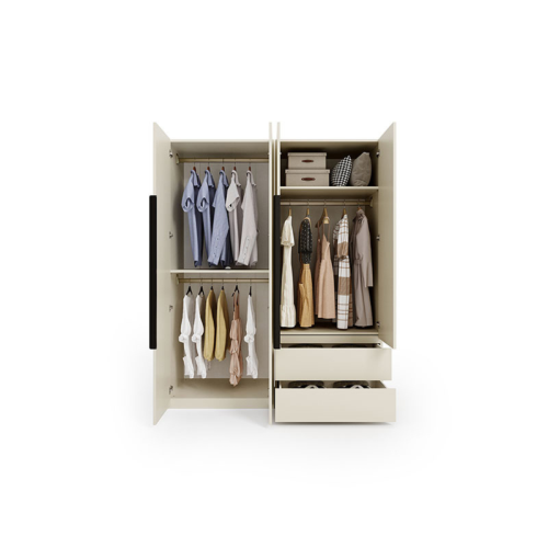 Linspire Stele 4-Door Wardrobe with Drawers & Double Level Hanging