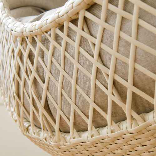 Linspire Cocoon Hanging Egg Chair with Cushion, Cream White