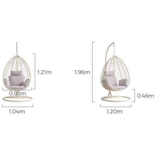 Linspire Cocoon Hanging Egg Chair with Cushion, Ivory White