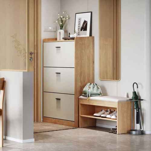 Linspire Miro Shoe Beech 80cm, Beech & Beige