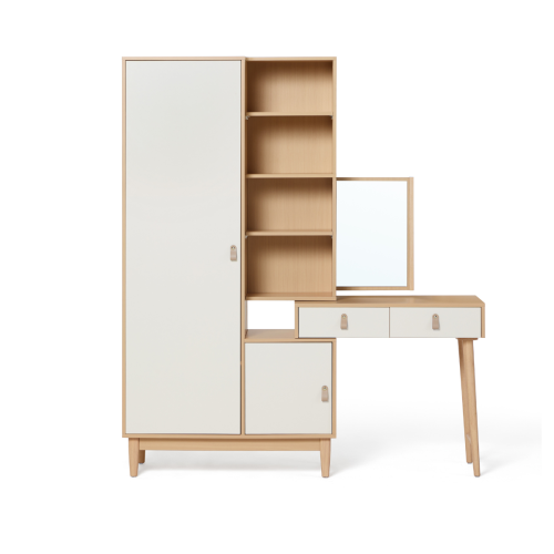 Linspire Aether Extendable Dressing Table with Storage Cabinet