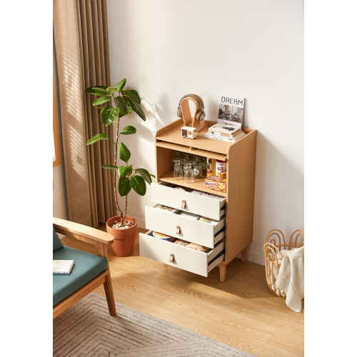 Linspire Aether Chest of 4 Drawers, Natural & White