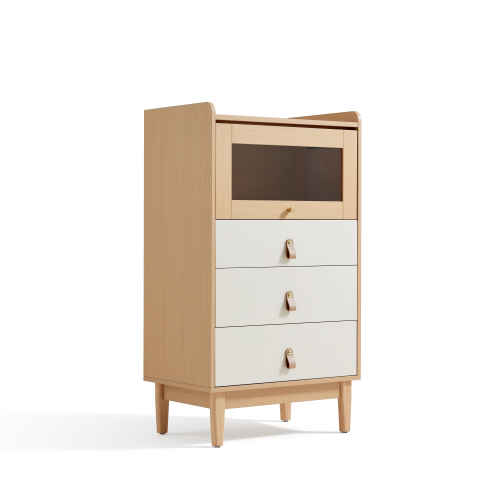 Linspire Aether Chest of 4 Drawers, Natural & White