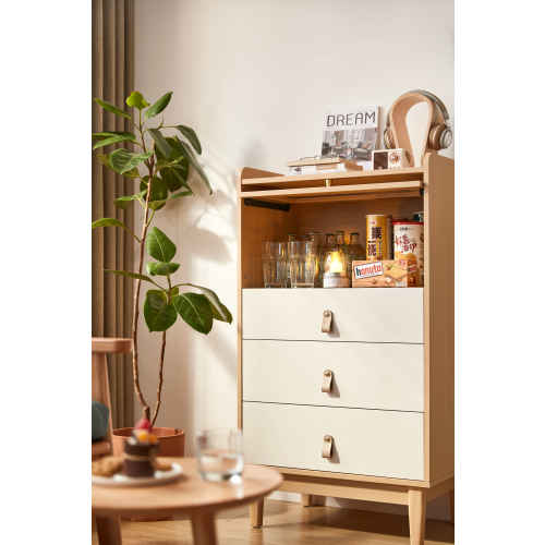 Linspire Aether Chest of 4 Drawers, Natural & White