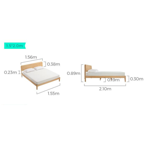 Linspire Ceri Small Queen Bed Frame, Natural