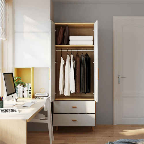 Linspire Fresko Wardrobes with 2 Doors + 2 Drawers, 0.8m