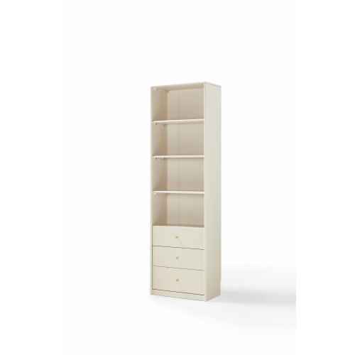 Linspire Ventus Bookcase with Storage Drawers, White