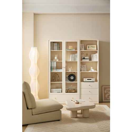 Linspire Ventus Bookcase with Storage Drawers, White