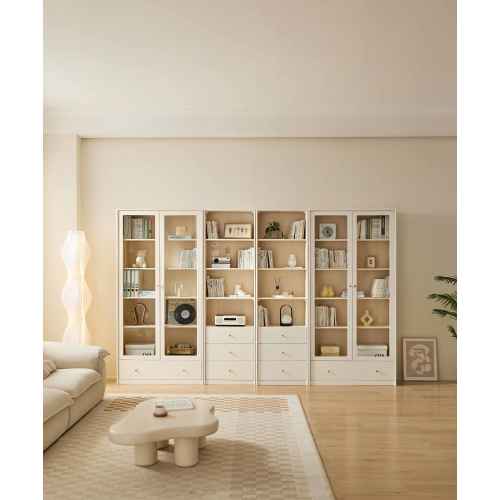 Linspire Ventus Bookcase with Storage Drawers, White