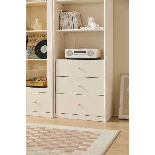 Linspire Ventus Bookcase with Storage Drawers, White