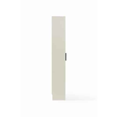 Linspire Ventus Bookcase with Glass Door, Large, Off-White & Black